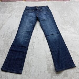 7‎ For All Mankind Bootcut Jeans Womens 27 Crystal Studded Dark Wash Denim USA